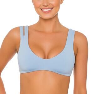 L*Space One Wave Reversible V-Neck Bikini Top Blue Pink Women’s XL NWT